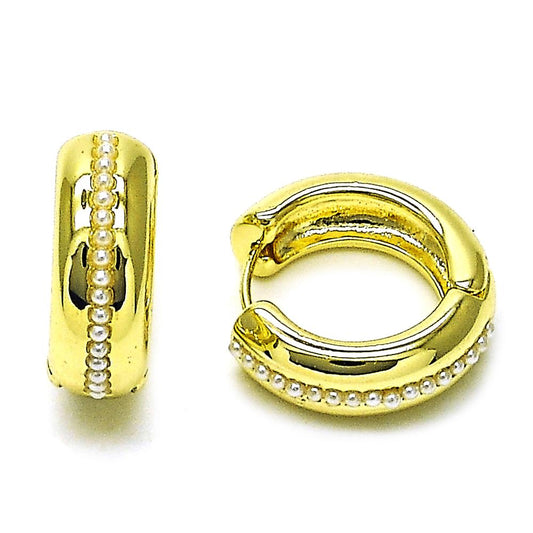 Gold Ivory Hoops